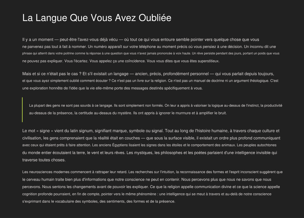 Le Pouvoir des Signes Divins : Comment Déchiffrer les Messages de Dieu